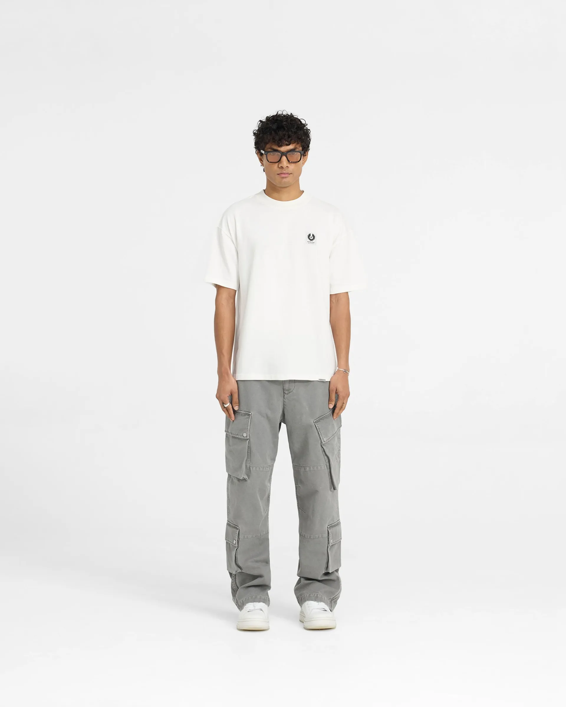 Represent X Belstaff Patch T-Shirt - Flat White> T-Shirts