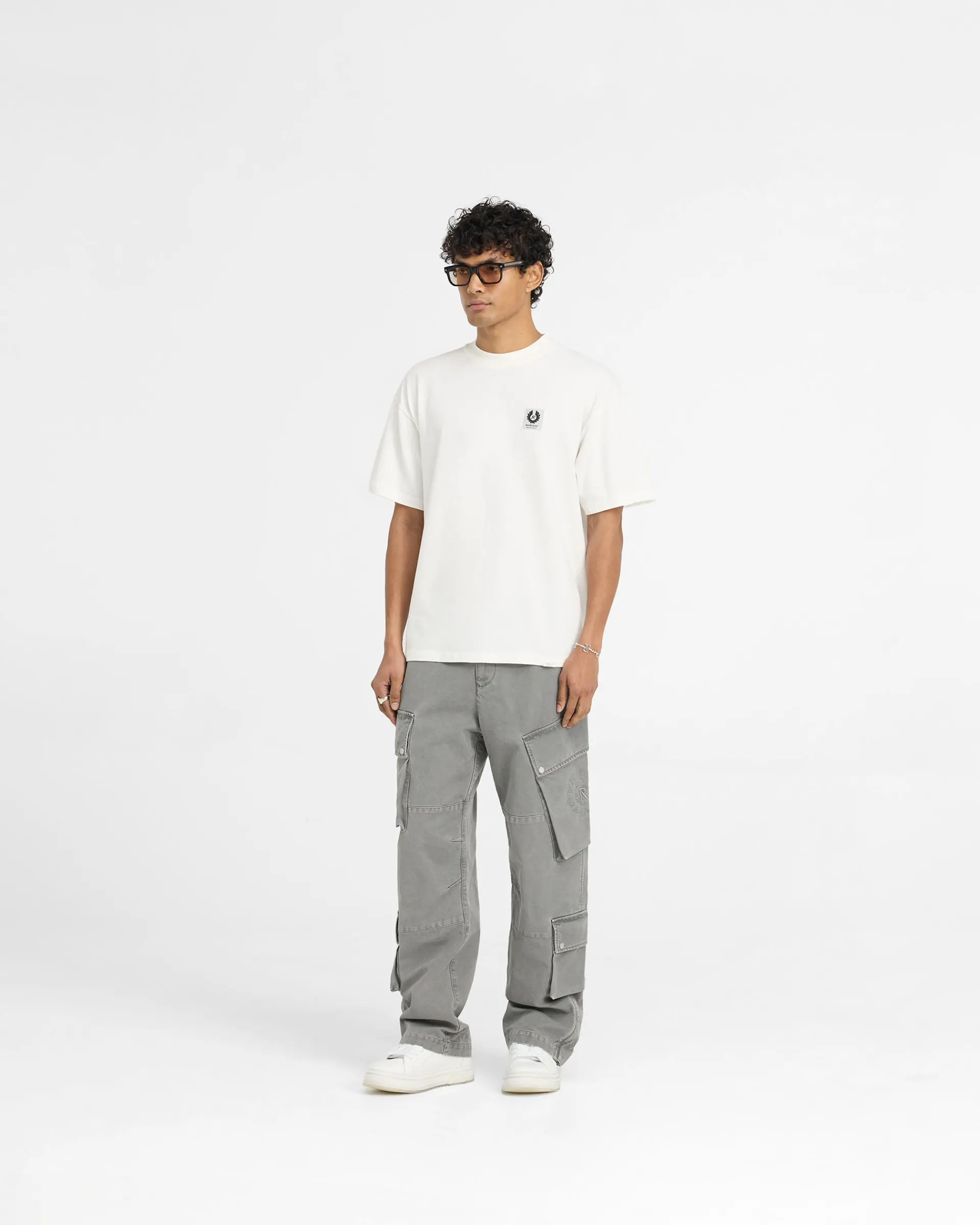 Represent X Belstaff Patch T-Shirt - Flat White> T-Shirts