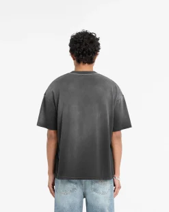 Represent X Duke + Dexter Rearview Mirror T-Shirt - Stained Black><noscript><img width=