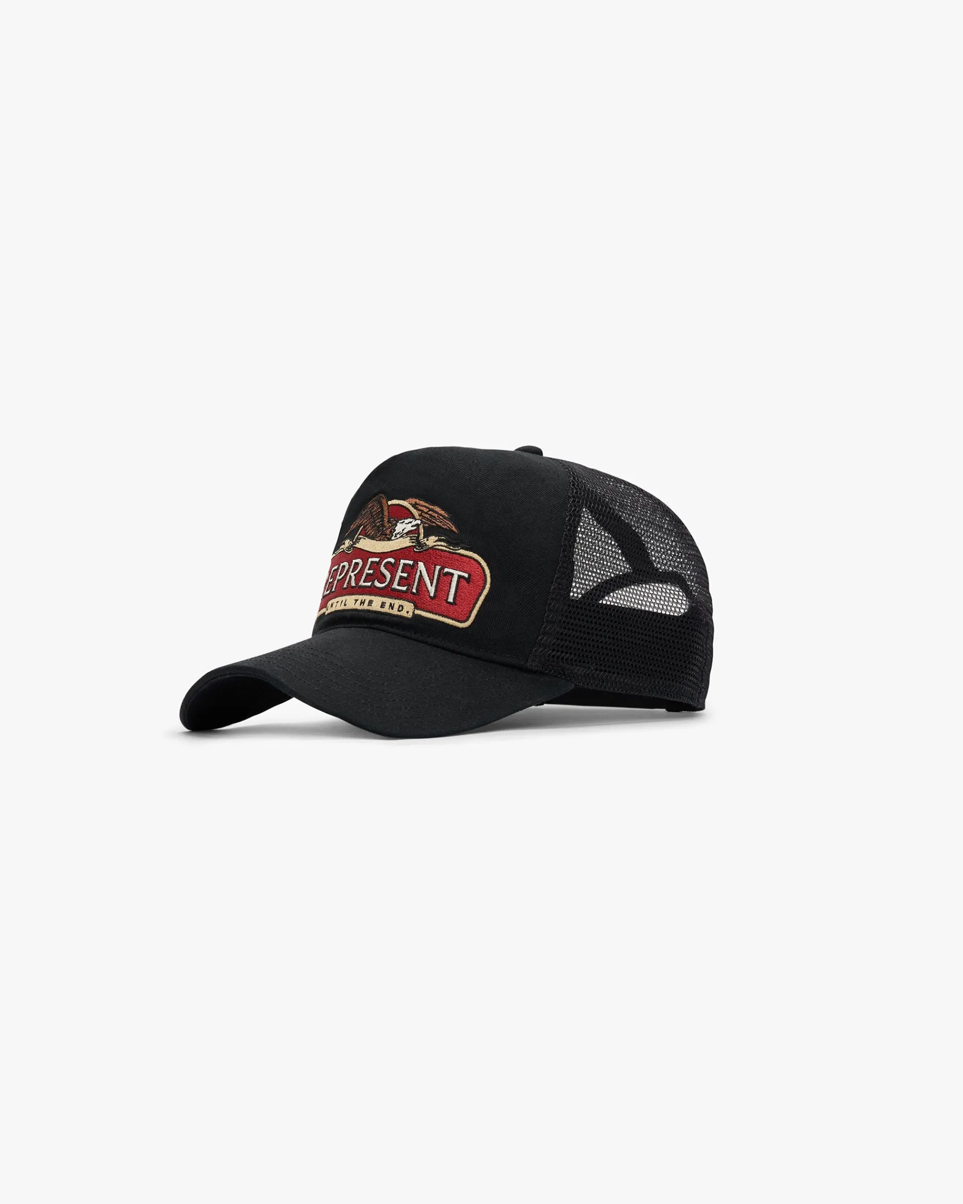 Represent X End Eagle Trucker Cap - Jet Black> Caps