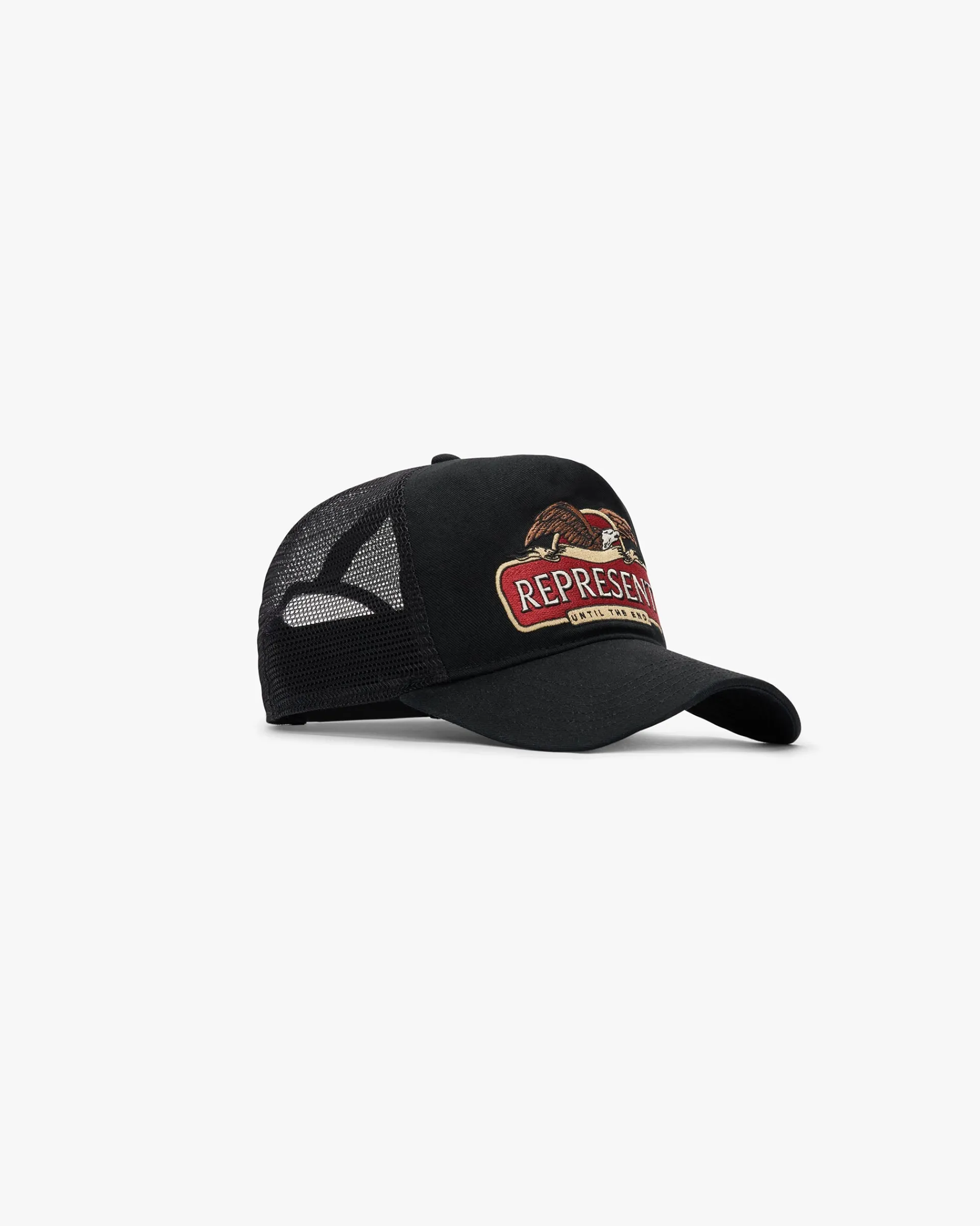 Represent X End Eagle Trucker Cap - Jet Black> Caps