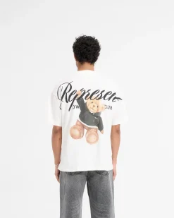 Represent X Harrods Bear Owners Club T-Shirt - Flat White><noscript><img width=