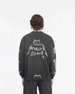 Represent X Metallica Garage Inc Long Sleeve T-Shirt - Stained Black><noscript><img width=