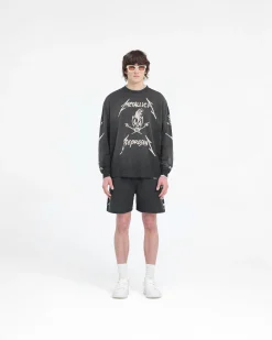 Represent X Metallica Garage Inc Long Sleeve T-Shirt - Stained Black><noscript><img width=