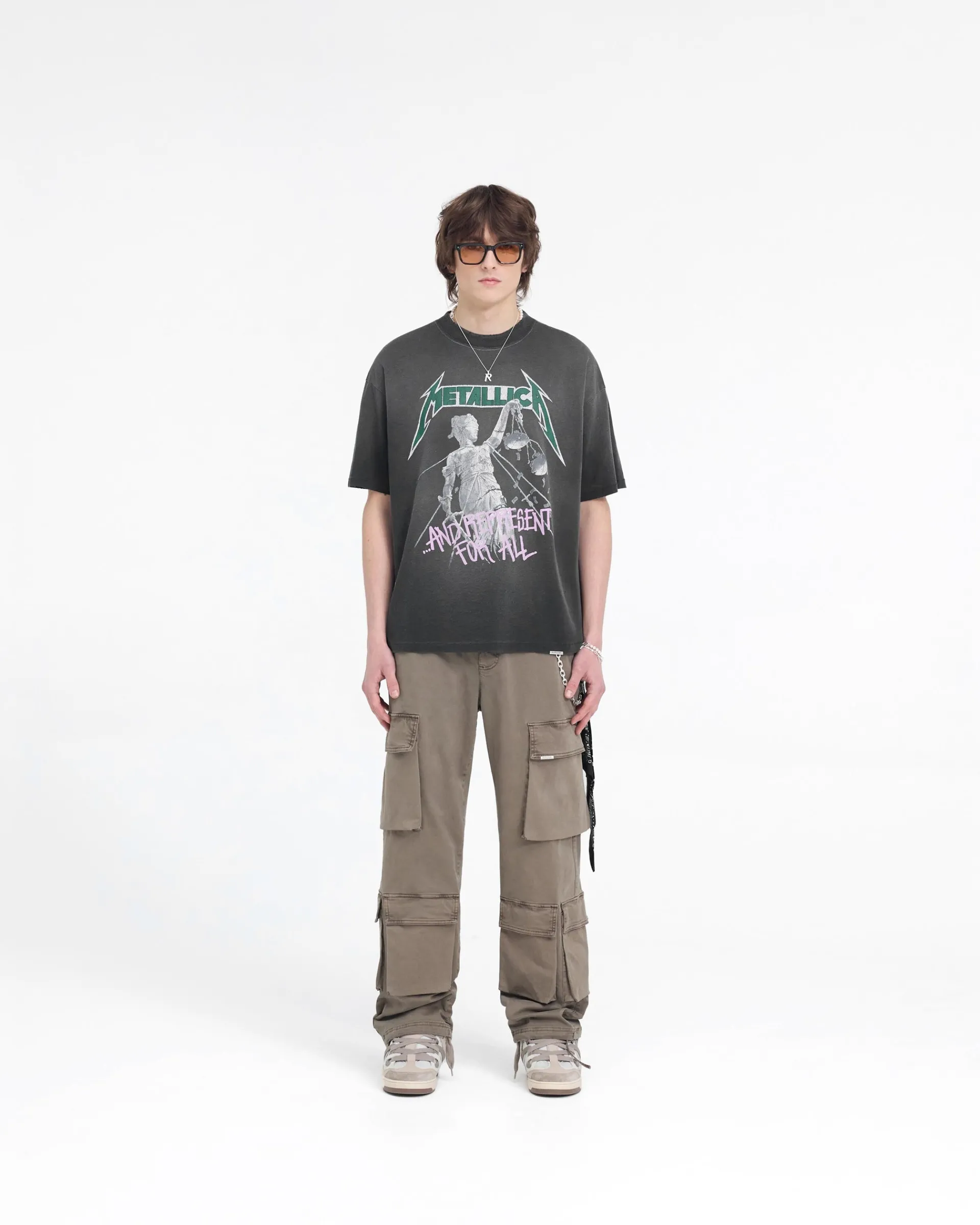 Represent X Metallica Justice T-Shirt - Stained Black> Represent X Metallica | T-Shirts