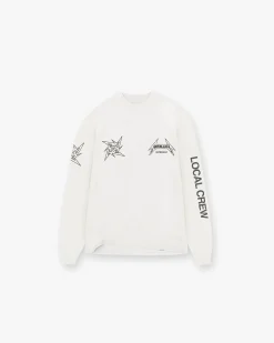 Represent X Metallica Local Crew Long Sleeve T-Shirt - Flat White> Represent X Metallica | T-Shirts