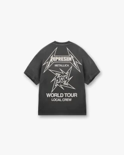 Represent X Metallica Local Crew T-Shirt - Stained Black> Represent X Metallica | T-Shirts