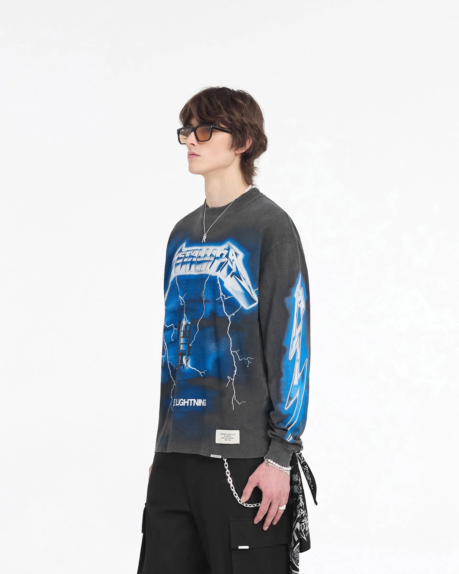 Represent X Metallica Ride The Lightning Long Sleeve T-Shirt - Vintage Grey> Represent X Metallica | T-Shirts