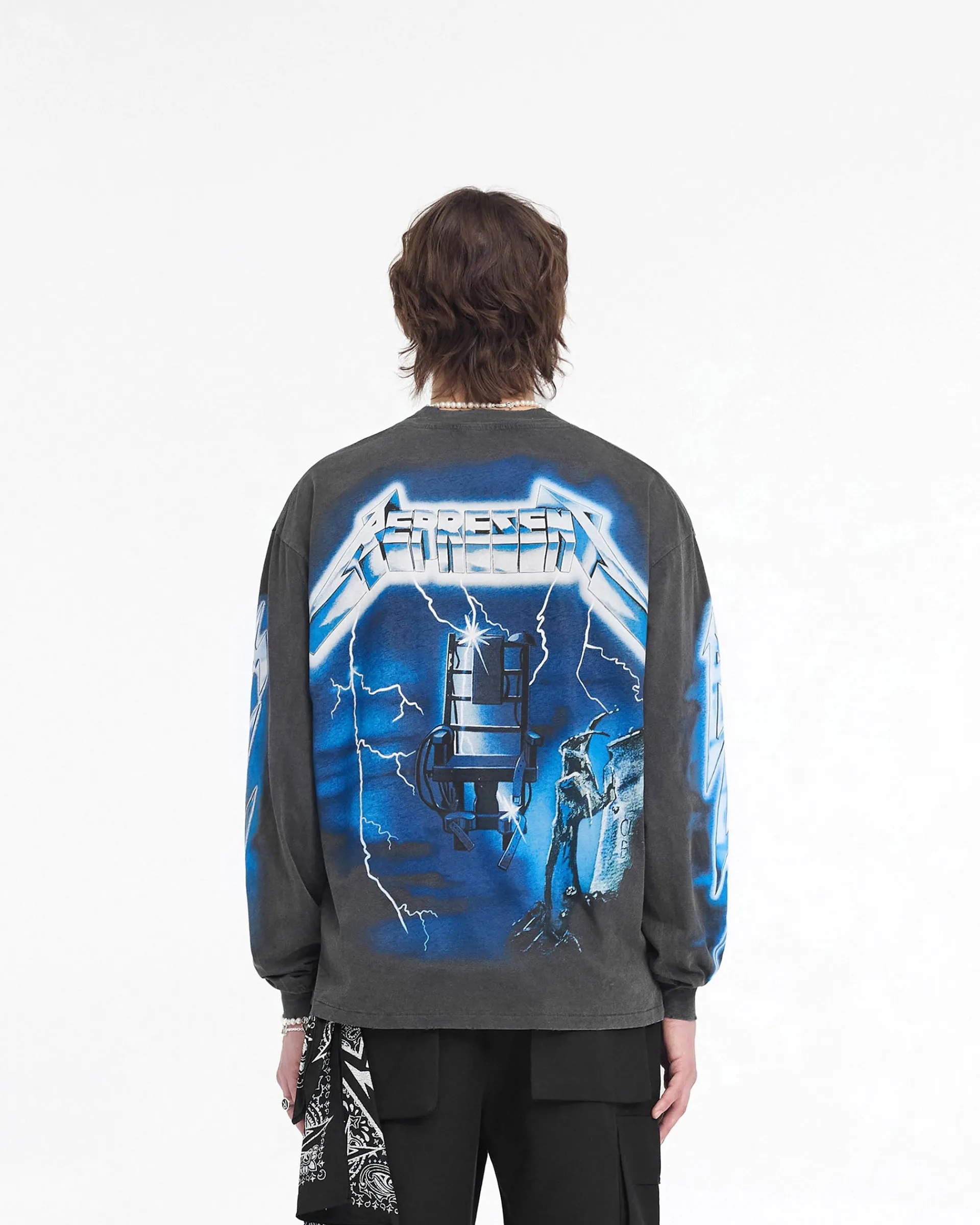 Represent X Metallica Ride The Lightning Long Sleeve T-Shirt - Vintage Grey> Represent X Metallica | T-Shirts