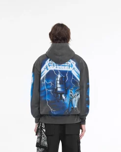Represent X Metallica Ride The Lightning Hoodie - Vintage Grey><noscript><img width=