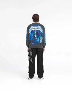 Represent X Metallica Ride The Lightning Long Sleeve T-Shirt - Vintage Grey><noscript><img width=