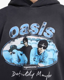 Represent X Oasis Maine Road Hoodie - Washed Black><noscript><img width=