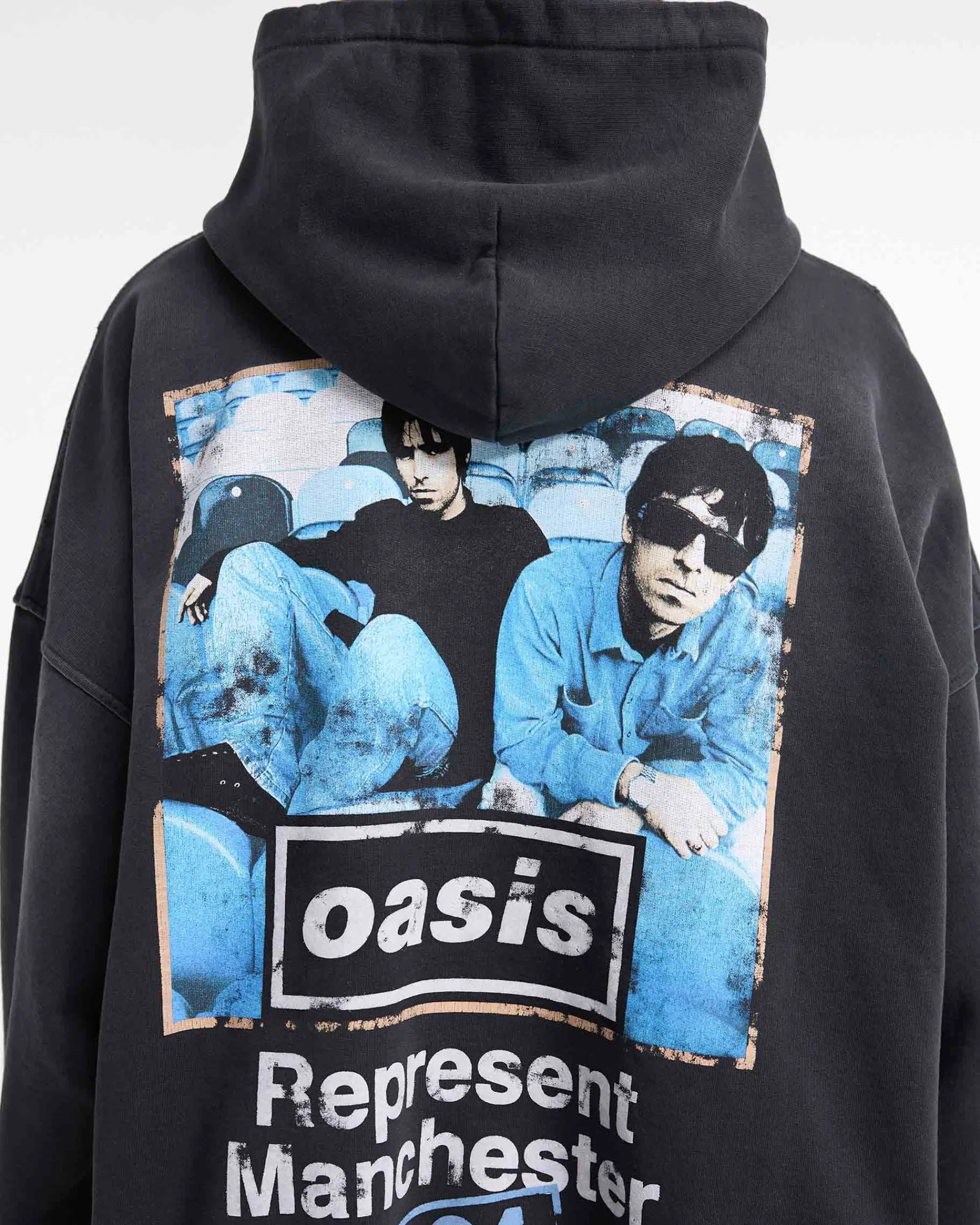 Represent X Oasis Maine Road Hoodie - Washed Black> Hoodies