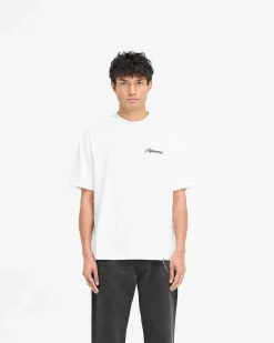 Represent Script Logo T-Shirt - Flat White><noscript><img width=