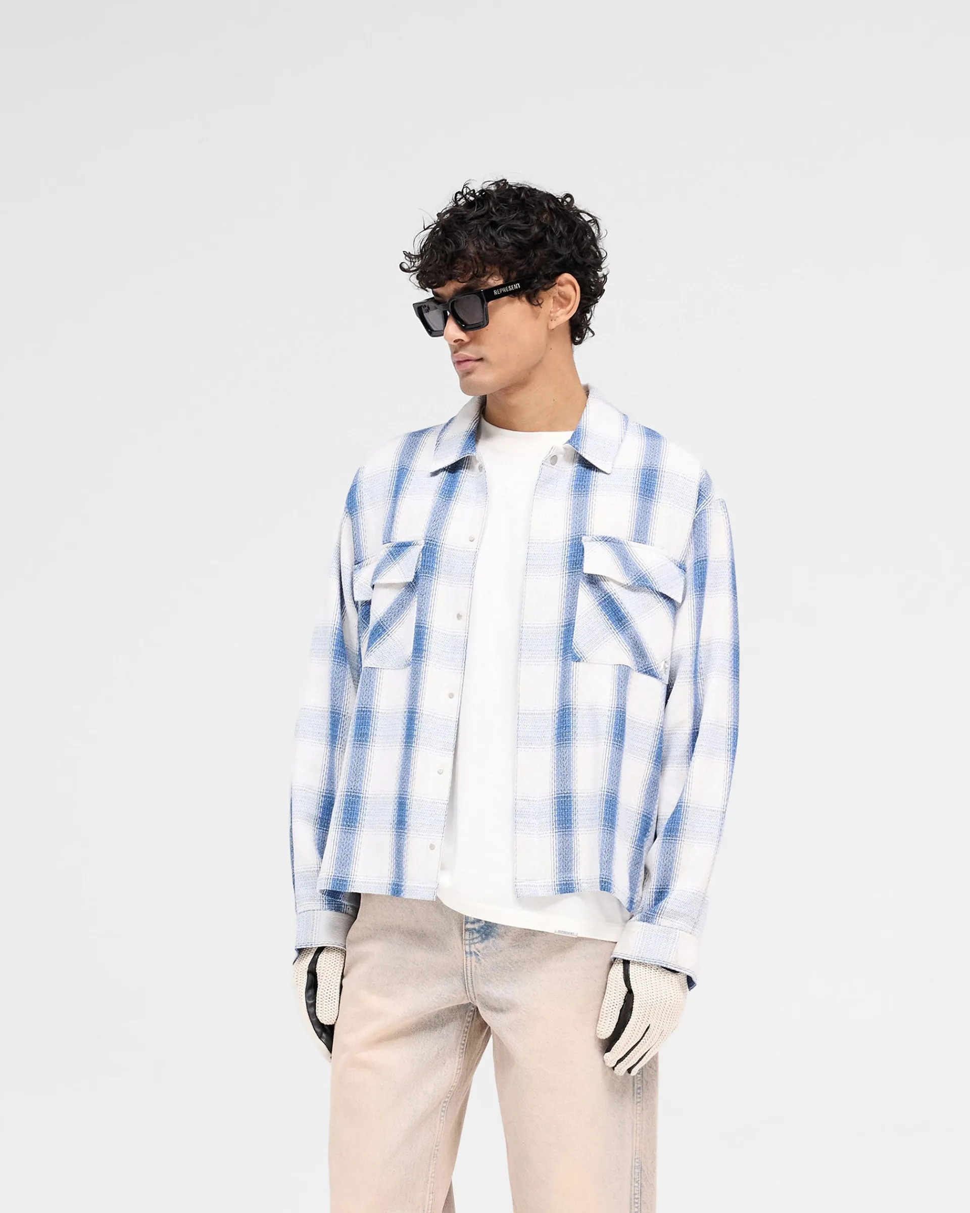 Represent Season Flannel Shirt - Mid Blue> Shirts
