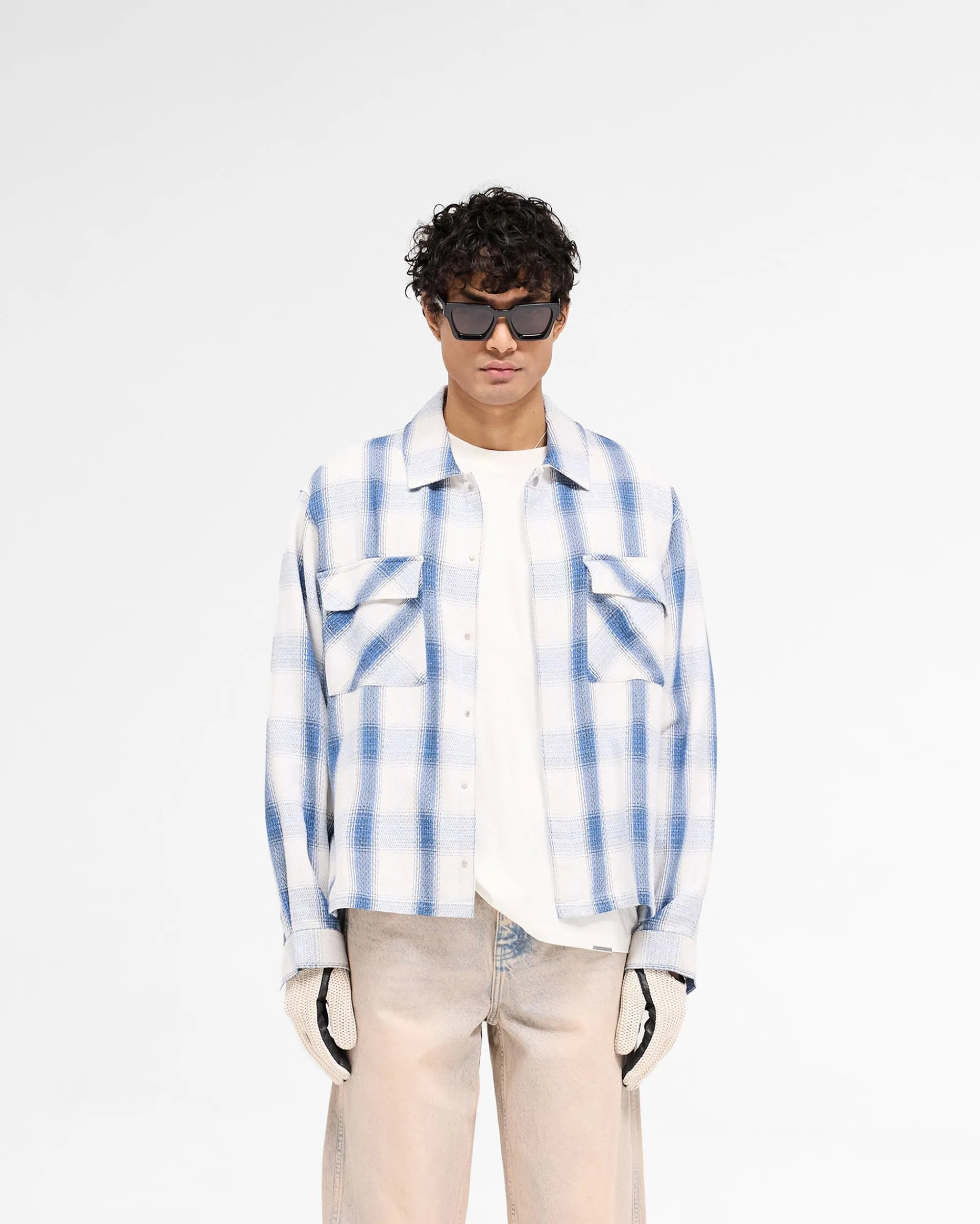 Represent Season Flannel Shirt - Mid Blue> Shirts