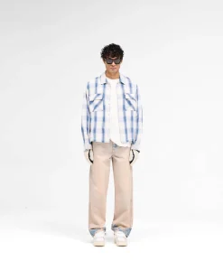 Represent Season Flannel Shirt - Mid Blue><noscript><img width=