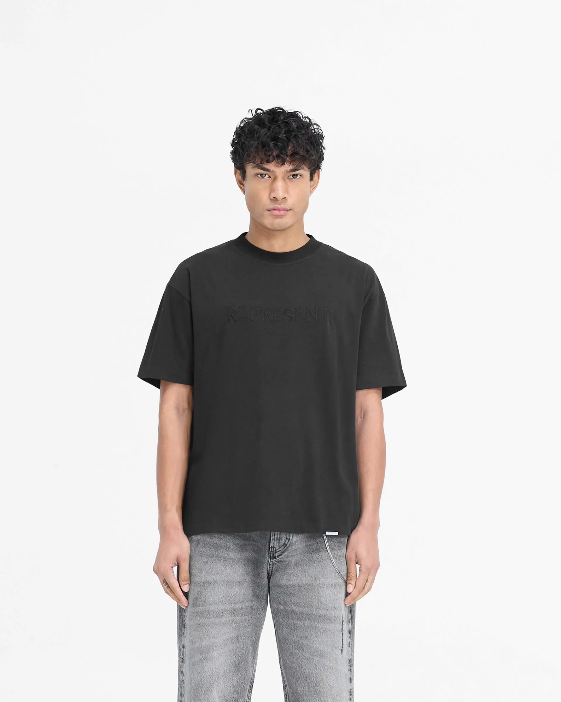 Represent Serif Logo T-Shirt - Jet Black> T-Shirts