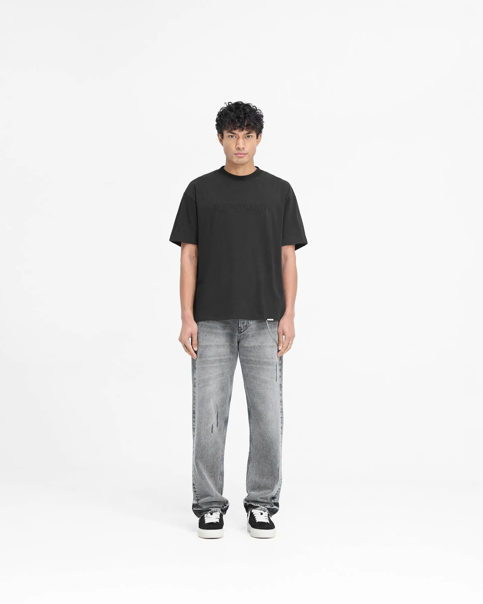 Represent Serif Logo T-Shirt - Jet Black> T-Shirts