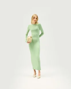 Represent Shadow Midi Dress - Forest Shade><noscript><img width=