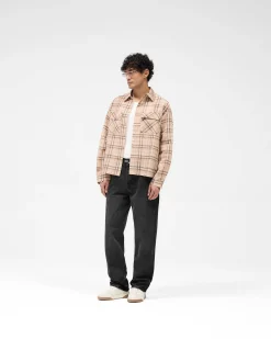 Represent Sheer Flannel Shirt - Brown Check><noscript><img width=