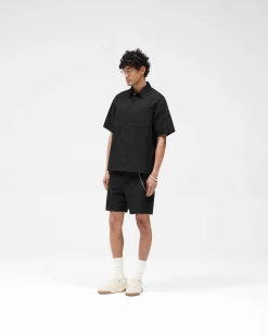 Represent Short Sleeve Cotton Overshirt - Washed Black><noscript><img width=