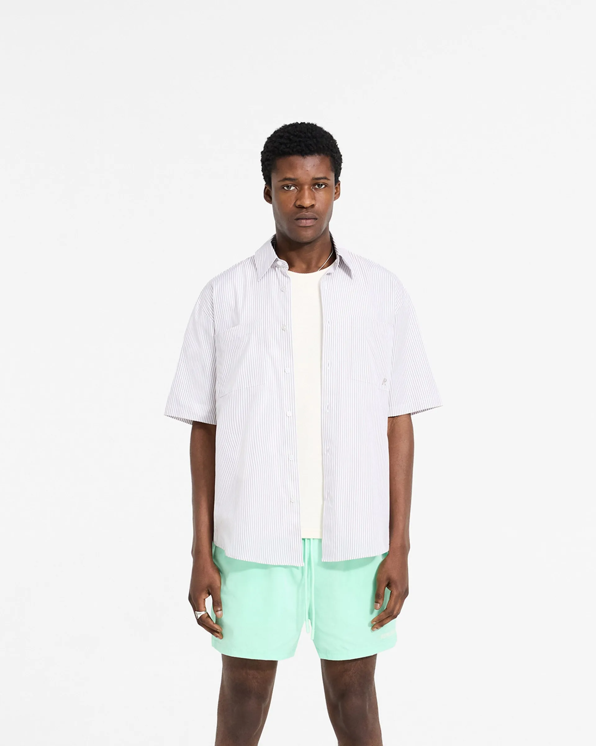 Represent Short Sleeve Pinstripe Shirt -> Shirts