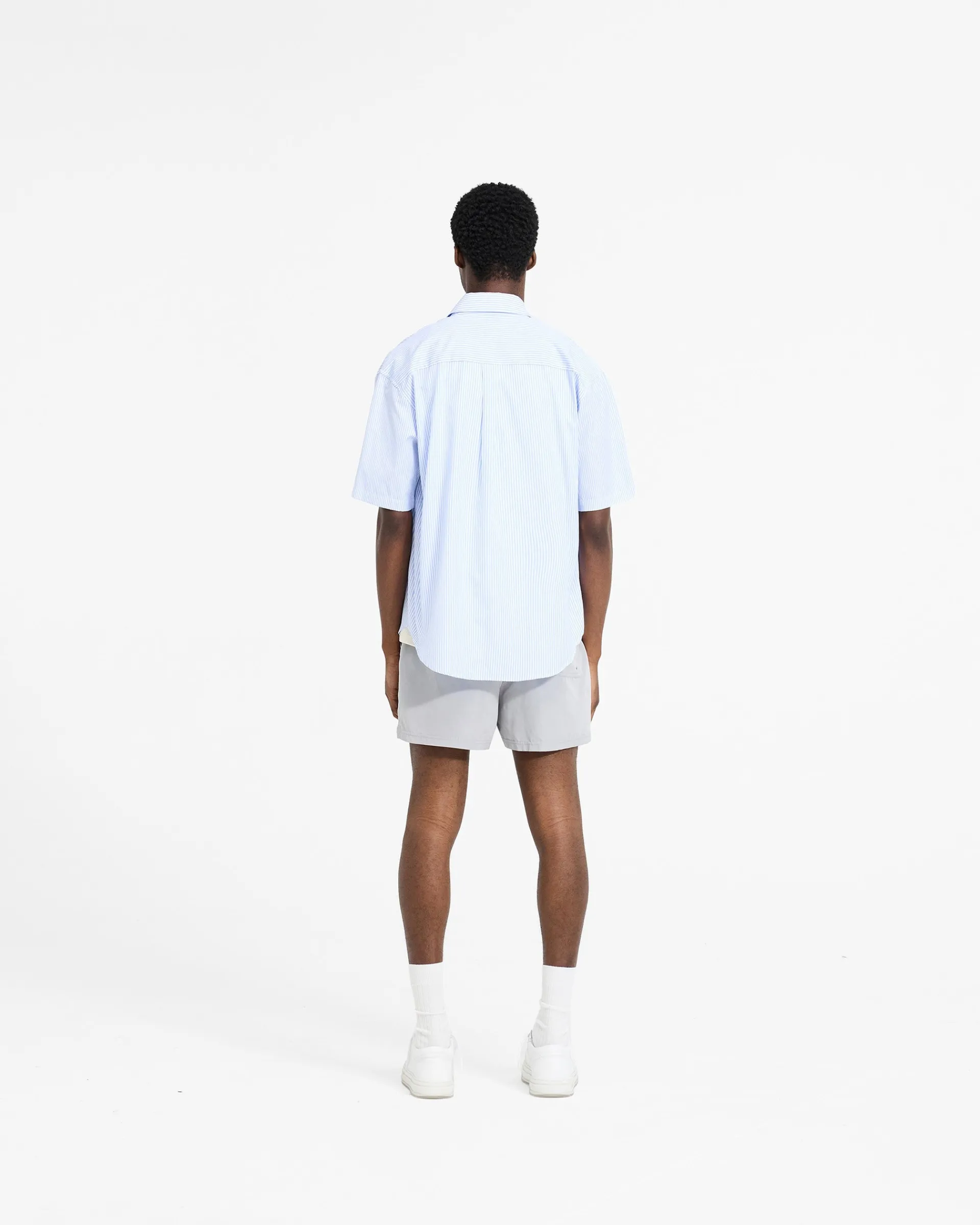 Represent Short Sleeve Pinstripe Shirt - Baby Blue> Shirts