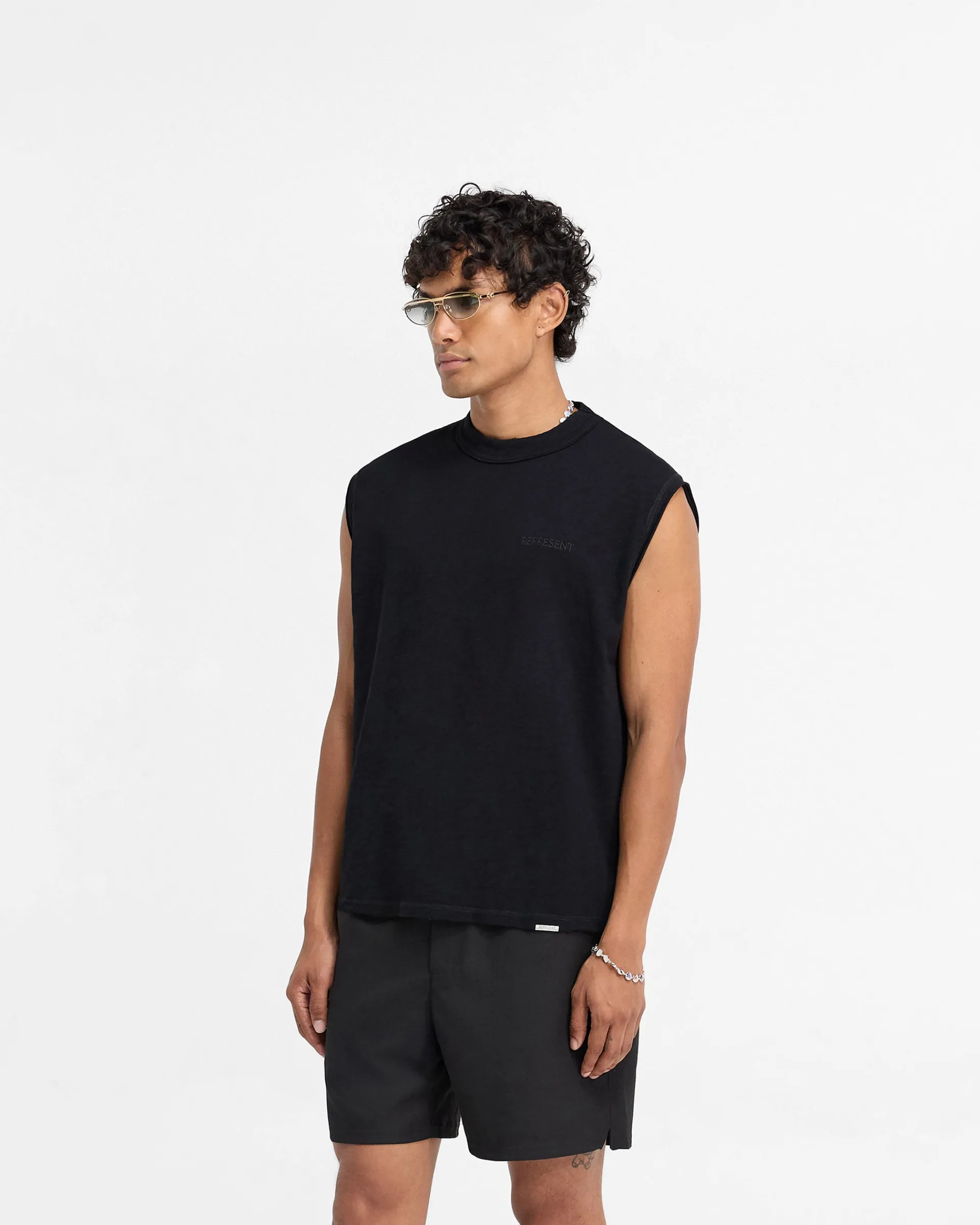 Represent Slub Tank - Jet Black> T-Shirts