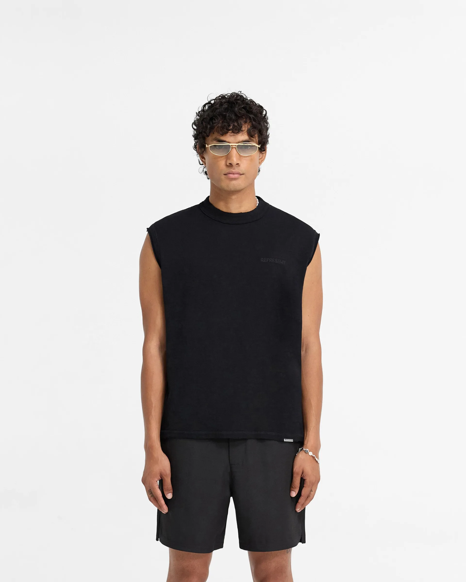 Represent Slub Tank - Jet Black> T-Shirts
