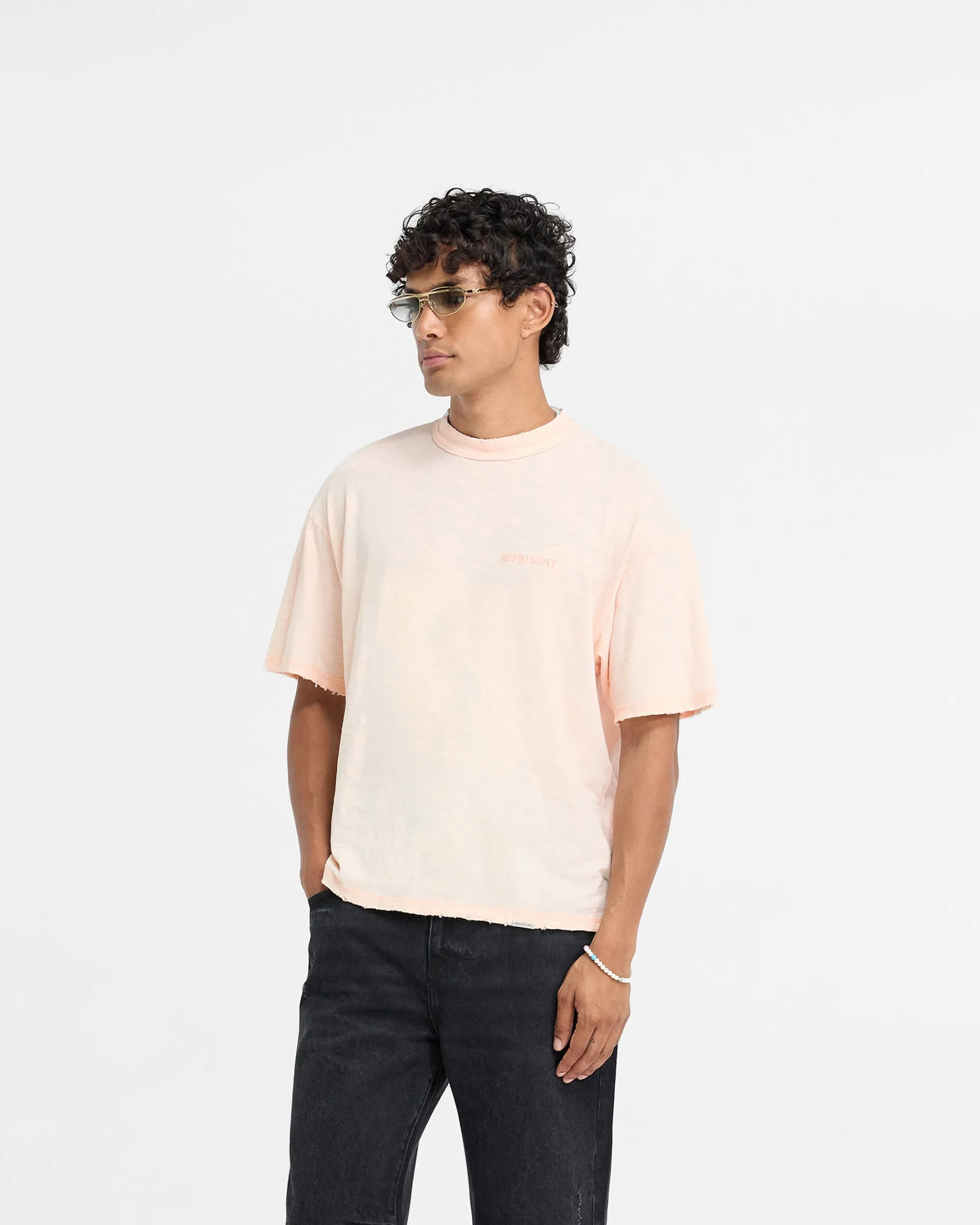 Represent Slub T-Shirt - Washed Coral> T-Shirts