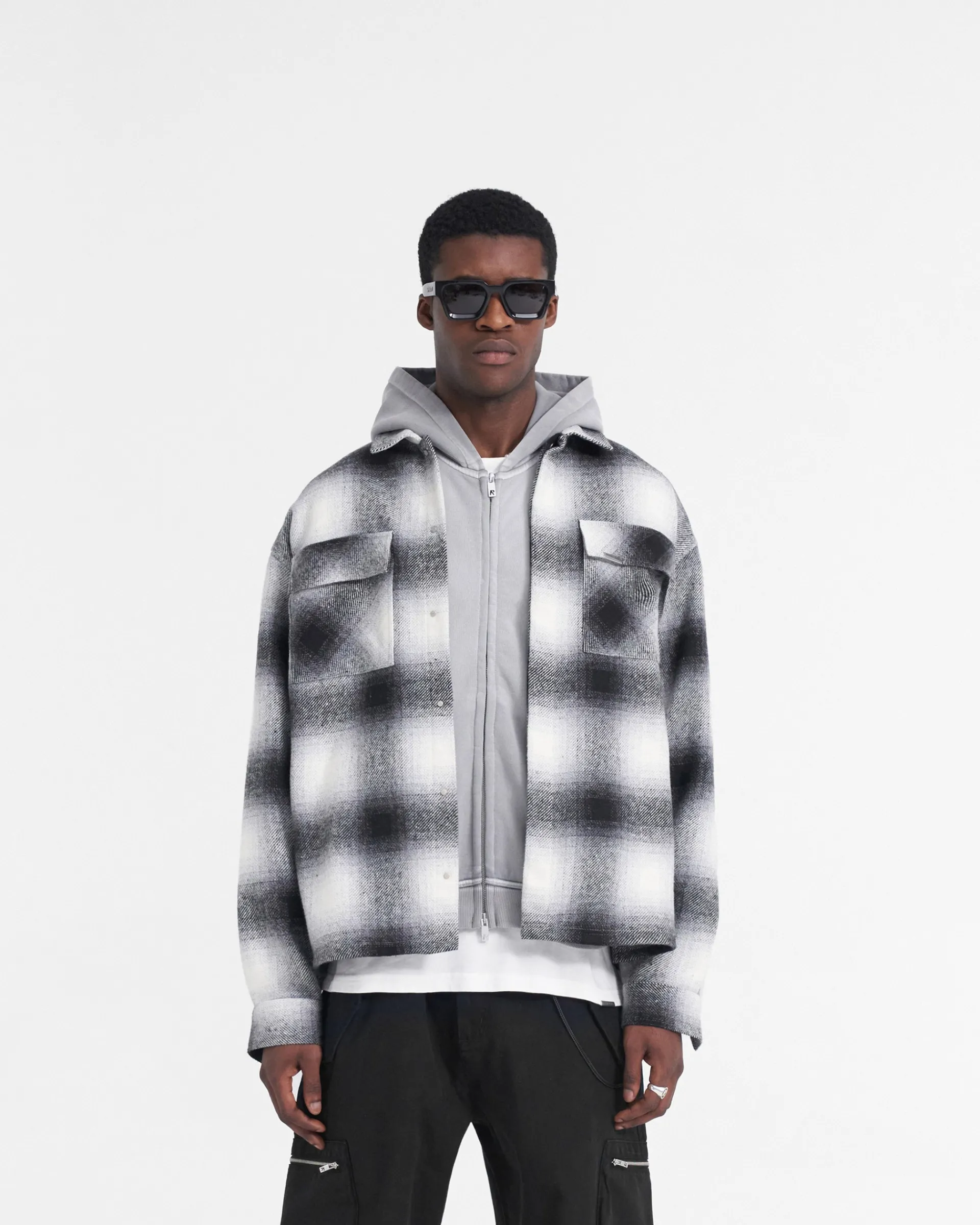 Represent Spirits Of Summer Flannel Shirt - Black White> Shirts