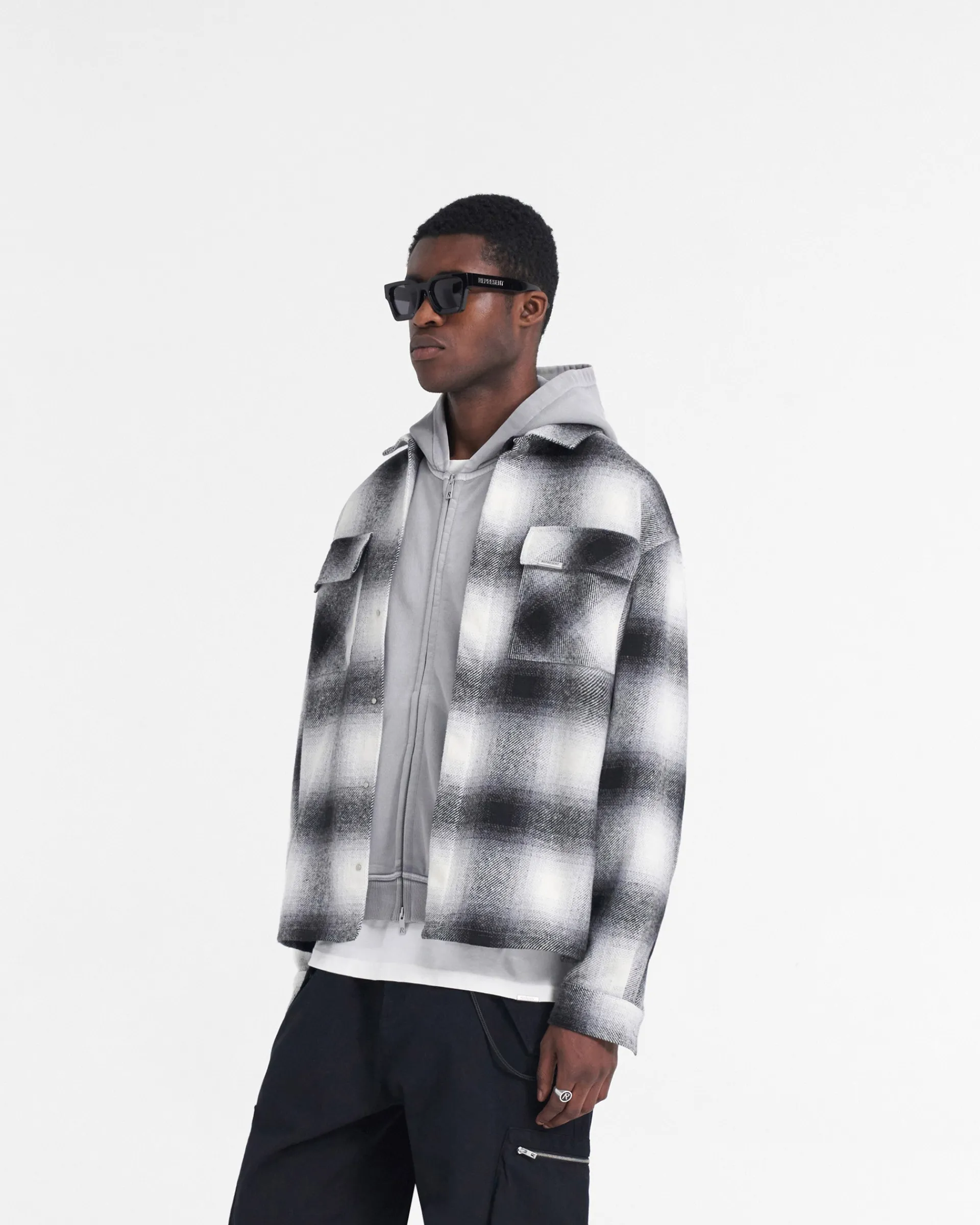 Represent Spirits Of Summer Flannel Shirt - Black White> Shirts