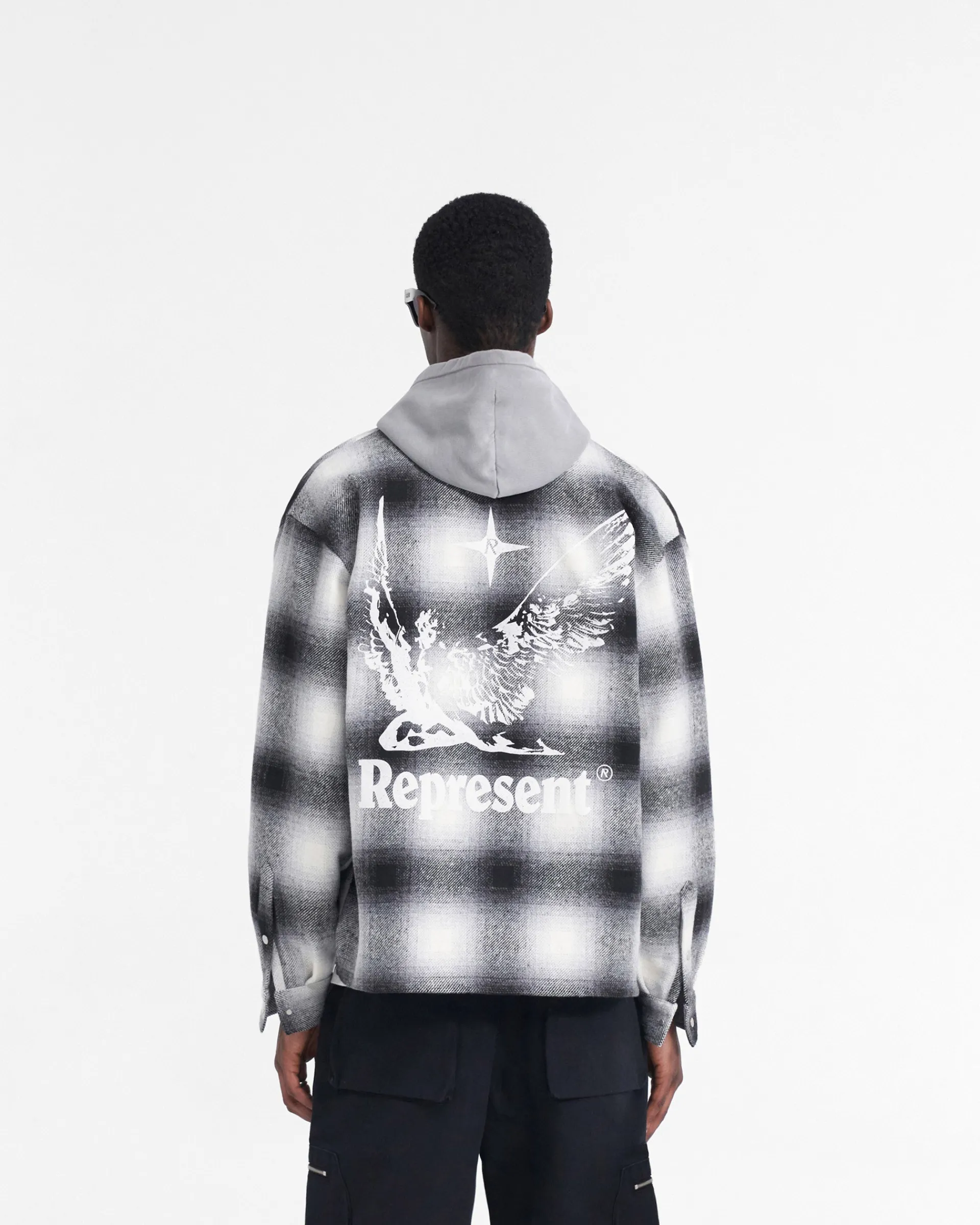 Represent Spirits Of Summer Flannel Shirt - Black White> Shirts