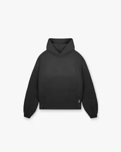 Represent Stepped Hem Hoodie - Stained Black> Hoodies