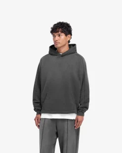 Represent Stepped Hem Hoodie - Stained Black><noscript><img width=
