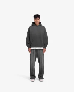 Represent Stepped Hem Hoodie - Stained Black><noscript><img width=