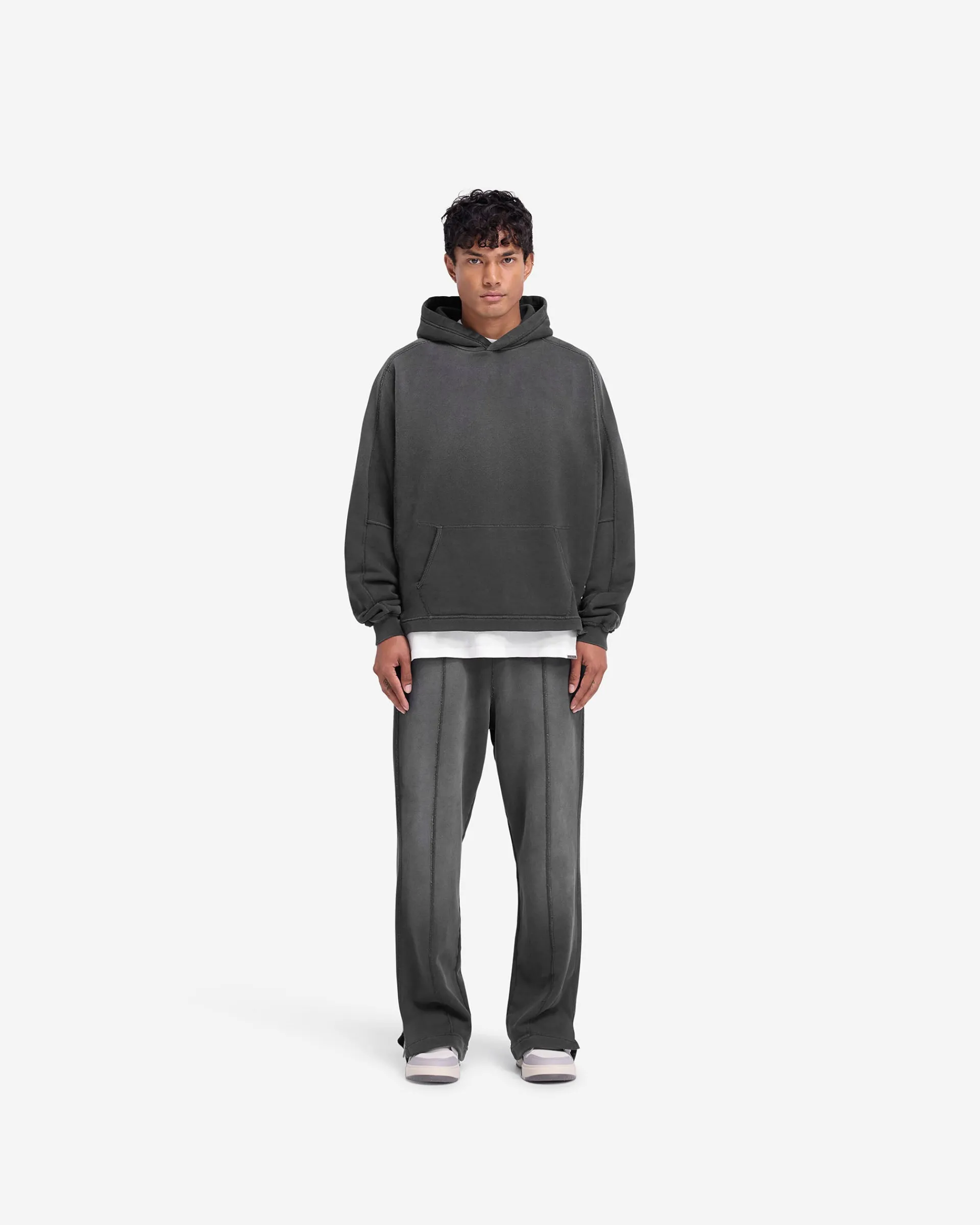 Represent Stepped Hem Hoodie - Stained Black> Hoodies