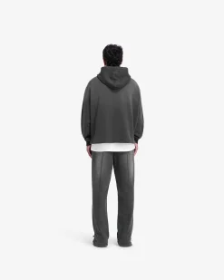 Represent Stepped Hem Hoodie - Stained Black><noscript><img width=