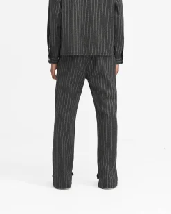 Represent Stepped Hem Pant - Black Pinstripe><noscript><img width=