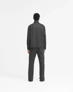 Represent Stepped Hem Pant - Black Pinstripe><noscript><img width=