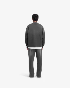 Represent Stepped Hem Sweatpants - Stained Black><noscript><img width=