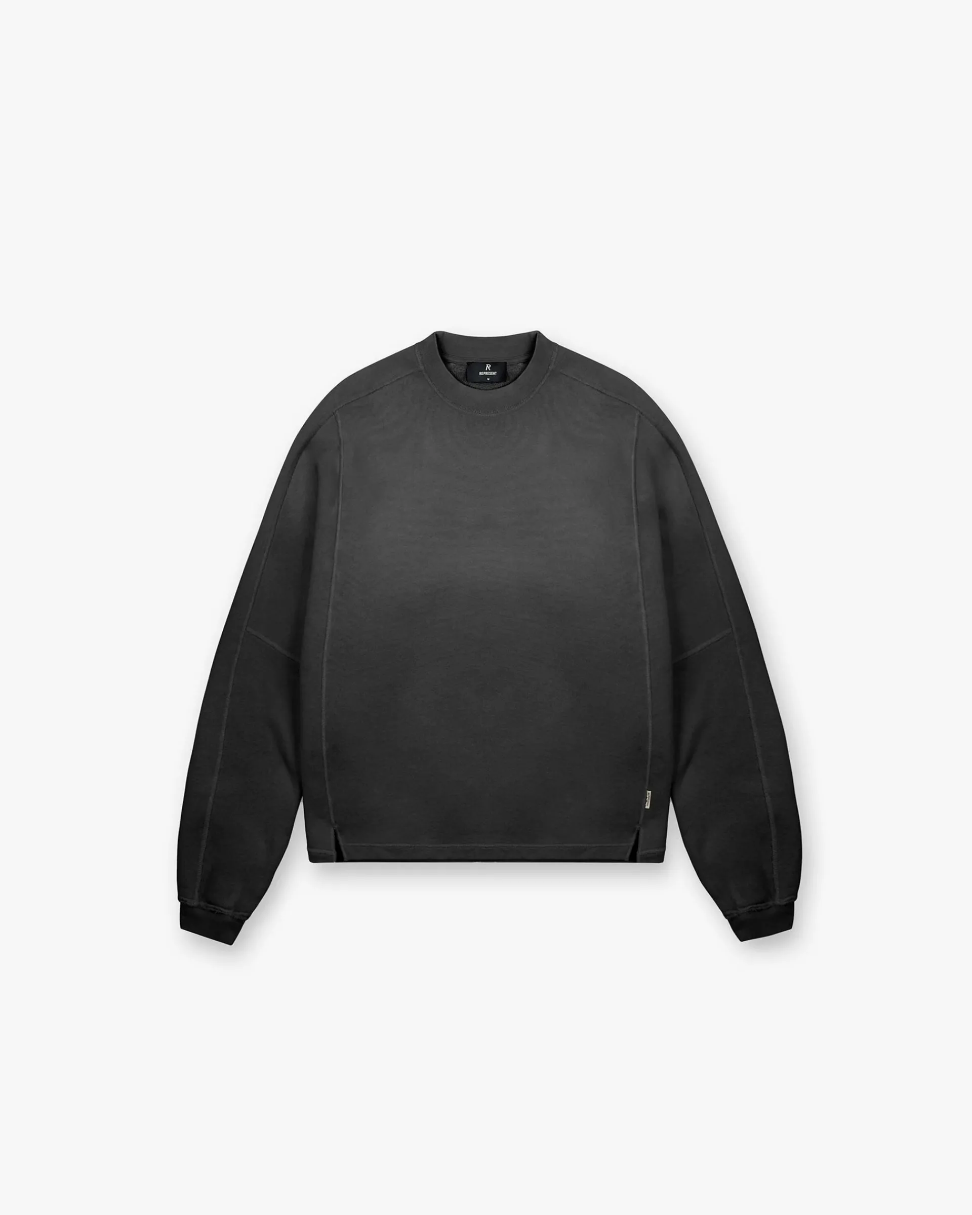 Represent Stepped Hem Sweatshirt - Stained Black> Sweaters