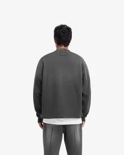 Represent Stepped Hem Sweatshirt - Stained Black><noscript><img width=