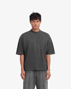Represent Stepped Hem T-Shirt - Stained Black><noscript><img width=
