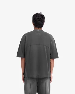 Represent Stepped Hem T-Shirt - Stained Black><noscript><img width=