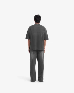 Represent Stepped Hem T-Shirt - Stained Black><noscript><img width=