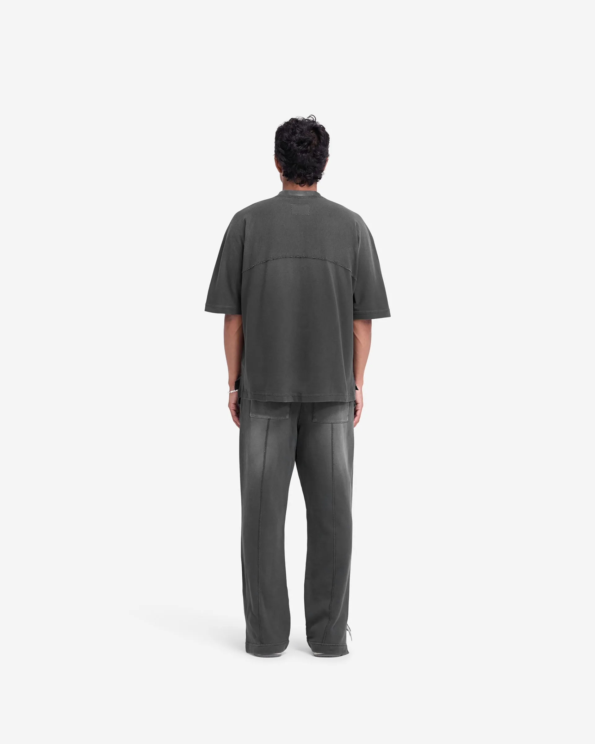 Represent Stepped Hem T-Shirt - Stained Black> T-Shirts