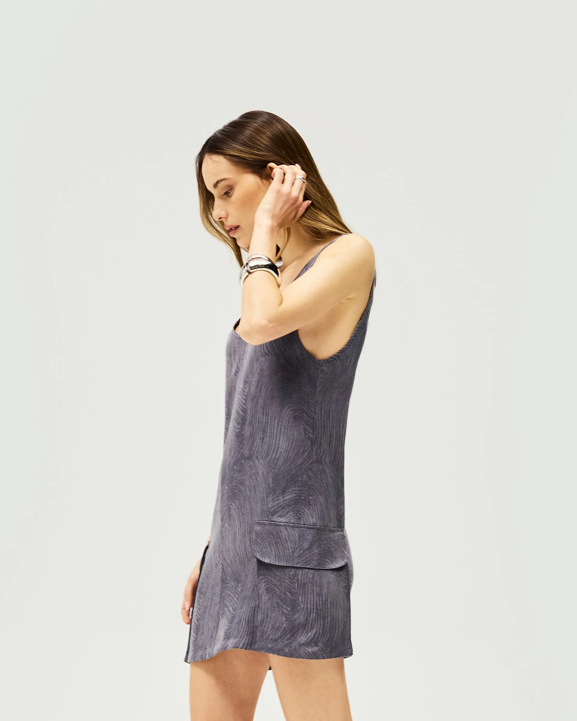 Represent Swirl Dress - Jet Black> Dresses