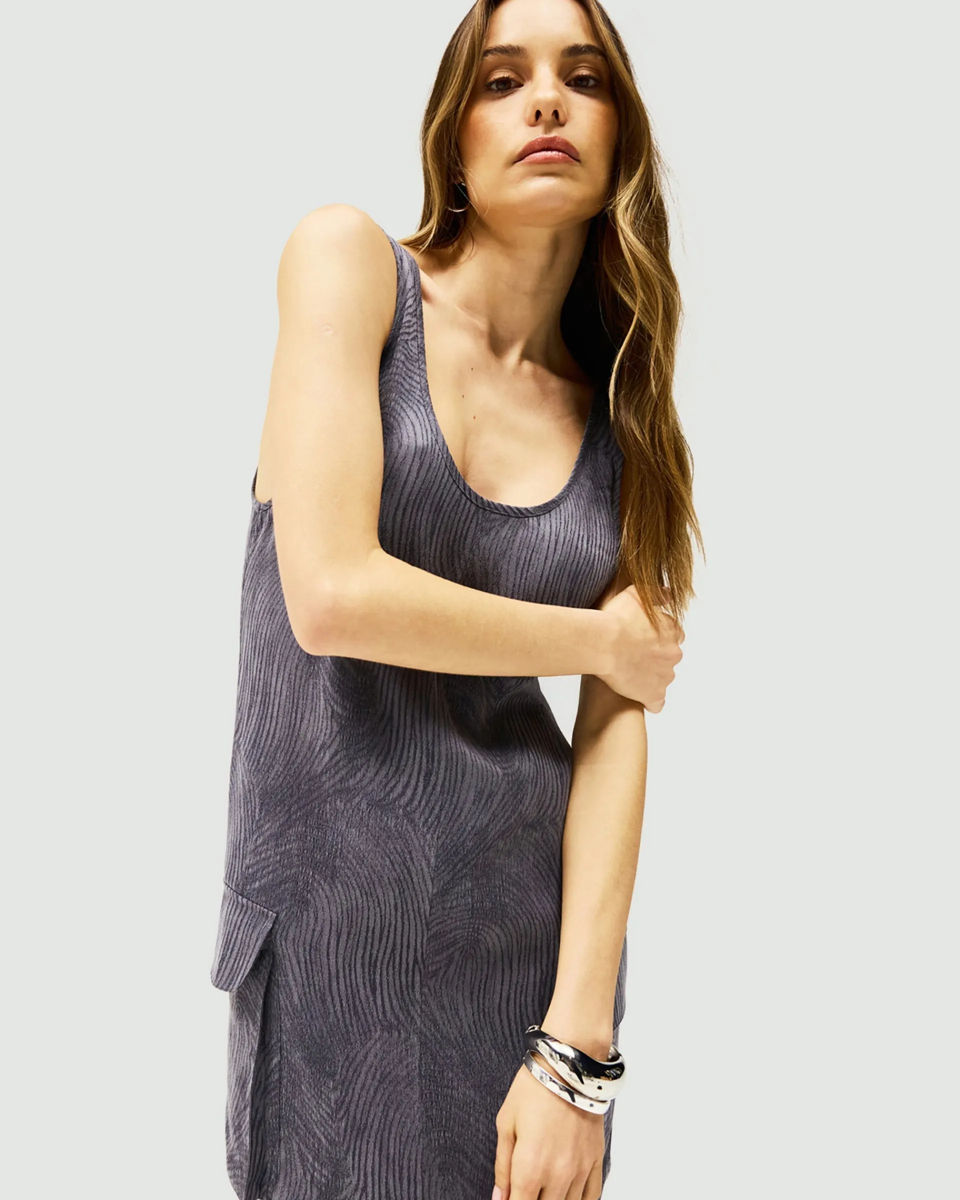 Represent Swirl Dress - Jet Black> Dresses